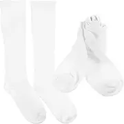 Healvian 2 Pairs Compression Socks Sports Stockings for Women Men Breathable Calf Socks High Nylon