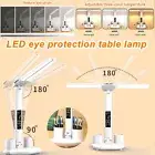 Touch LED Desk Lamp Dual Head Bedside Study Reading Table Light Dimmable USB