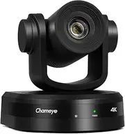 Chameye 4K PTZ Camera with AI Auto Tracking 10x Optical Zoom with HDMI, Conference Camera 4K with HDMI, USB 3.0, LAN (PoE) for Video Conferencing, OBS YouTube Live Streaming, C410