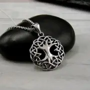 925 Sterling Silver Celtic Tree of Life Necklace - Celtic Tree Charm Jewelry