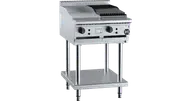 B+S Black Combination 300mm Grill Plate & 300mm Char Broiler LPG