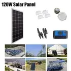 12V 120W Solar Panel Kit Mono Fixed Caravan USB 30A Controller Battery Charging
