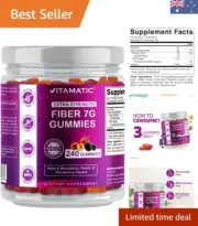 Prebiotic Fiber Gummies for Adults, 7G Extra Strength, Zero Sugar Added, 240 ...