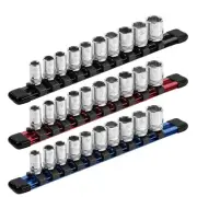 60077-3-Piece 1/4-Inch Drive 9.84-Inch Aluminum Socket Rail Set - Includes Re...