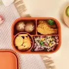 4 Compartments Microwave Safe Lunch Box BPA-free Food Storage Container Office