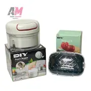 1 Set Mini Pull String Garlic Onion Ginger Chili Chopper Manual Food + Peeler