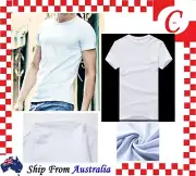 Men's Plain Blank Premium Plain T-shirt Basic Tee Short Sleeve Top Casual New