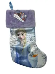 Disney Frozen II Elsa & Olaf Silky Satin Stocking 16” NWT