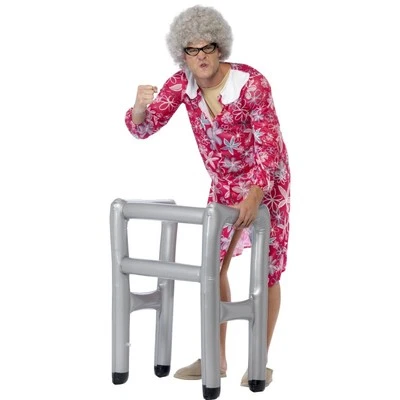 Inflatable Jumbo Zimmer Frame Fancy Dress Walking Frame by Smiffys