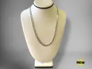 NEW 7.7mm Curb Chain in Solid .925 Sterling Silver - 23" (TRP050845)