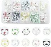150 PCS Colorful Resin Buttons for Baby Kids Cardigans Knitting,Plastic Cute Crafting Buttons for Art Craft Child Clothing Sewing DIY Decoration（Bear）
