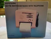 VINTAGE Hopesonic Restroom Transistor Radio with Telephone HE- 841 Hong Kong NIB