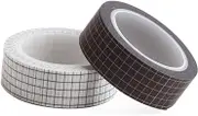 SEWACC Scrapbook Sticker Kit 7pcs Washi Tape Grid Masking Paper for Diary Tapes