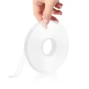 Transparent Nano Double-Sided Tape Heavy Duty, 16.4ft Clear Strong Sticky Adh...