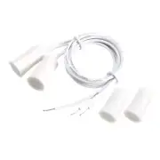2pcs RC33 NC Recessed Wire Door Contact Sensor Alarm Magnetic Reed Switch White