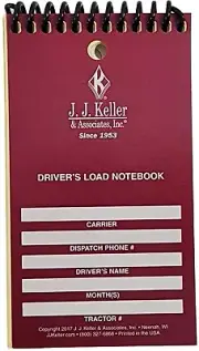 JJ Keller 6001 ( 39B ) Driver's Load Notebook