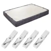 Bed Sheet Holder Straps- Adjustable Fitted Sheet Clips Bed Sheet Fastener Sus...