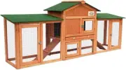 Chicken Coop Wooden Chicken Small Animal Run Wood Chicken Coop Rabbit Hutch C...