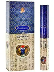 "FRANKINCENSE & MYRRH" Kamini Incense 100 STICKS - Frk & Myrrh Hex FLAT PACKED