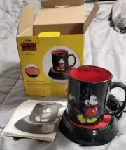 Mickey Mouse Mug Warmer with Mug for Coffee, Tea, Soup New in Box