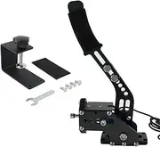 Parking Brake 16Bit USB Handbrake SIM For G25/27/29 T500 PC Racing Games FANATECOSW DIRT RALLY Hand Brake System Red Black Blue Car Handbrake Lever(Black-A)