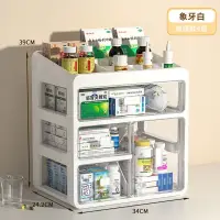 在飛比找蝦皮商城精選優惠-醫藥箱 收納箱 家用收納箱 家用藥品收納箱 多層大容量透明抽