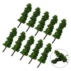 10pcs Model Trees Green For Scale Garden Train Railway Scenery Landscape Layout