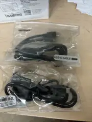 2-OEM Original Verizon Black 4FT Braided USB Type-C to USB-C Charge Data Cable
