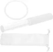 Generic 1 Set Acrylic Crystal Stick Singing Bowl Mallet with Rubber Ring Lightweight Percussion Instrument for Harp Music Therapy Yoga and Meditation