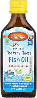 Carlson Kid's The Very Finest Fish Oil, Lemon, Norwegian, 800 mg Omega-3s, 200 mL