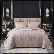 KUSQDT 220x240cm Bedspread for Bed Blanket Quilts Set Cotton Washed Quilt/Pillowcase Super Soft Linens Bedding Warm Double King 3-Piece Comforter Set Sheets(09,48x70cm pillowcasex2)