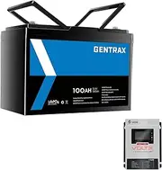 Gentrax 12V 100Ah Lithium Battery LiFePO4 BMS RV Camping Power + 12V 30A DC-DC Charger MPPT Solar Controller Bluetooth