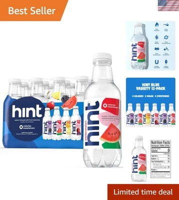 12 Bottles of Fruit-Flavored Hint Water - Zero Calories, Friendly