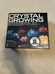Crystal Growing Science Experimental Kit 7 Experiments W Display Cases-SEALED!!!