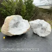 Giant Cracked Quartz Geode - Healing Crystal Stone