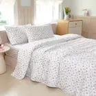 King Size Sheets Set, 4-Piece Printed Bed Sheets, 16" Deep Pocket, Ultra Soft...