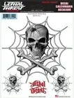 NEW LETHAL THREAT BLACK WIDOW SPIDER SKULL DECAL STICKER 6"x6" LT88429