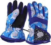 [Gogogmee] Gloves for Working Out Cycling Gloves Kids Bike Gloves Training Gloves Children Ski Gloves Bicycling Gloves Ski Gloves for Children Sports Gloves On Foot Blue Travel Ski Gloves