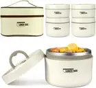 Bento Box Adult Lunch Box Set, Portable Insulated Lunch Containers with Thermal