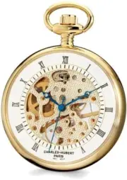 Charles Hubert Gold-Finish Brass Open Face Pocket Watch
