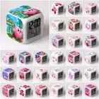 Super Mario Kirby Alarm Clock LED Digital Color Changing Night Light Cube Clock