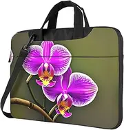 Orchid Flower Print Protective Laptop Bag Versatile Bags Computer Case Soft Women Men Unique