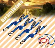 4 PC 1" STRAP 25 mm RATCHET TIE DOWN 700kg HIGH QUALITY with 2 PCS OCTOPUS 36 "