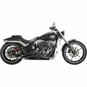 Vance & Hines Big Radius Exhaust System Black Pipe Harley Softail 13-17