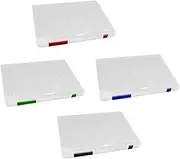 SEWACC 4pcs Boxes File Storage Boxes Transparent Document Organizers with Stylish Design for Office Lightweight File Cases