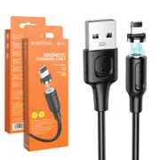 Borofone [BX41] 1M 2.4A USB A to Lightning Magnetic Charging Charger Cable Cord For iPhone – Black