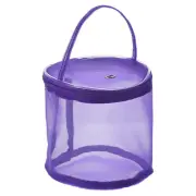 Yarn Storage Bag Portable Crochet Knitting Bag Mesh Organizer Tote Purple