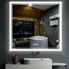 Slim LED Bathroom Wall Mounted Vanity Mirror Dimmable Adjustable Lights Anti-fog