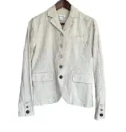 Sundance blazer women’s SP small petite neutral floral embroidered linen NEW