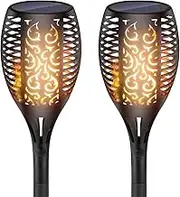 Xmart 96 LED Solar Lights Outdoor Upgraded 2 Pack, Super Larger Size, IP65 Waterproof Solar Torch Light with Flickering Flame, Solar Tiki Torches Decoration Lights, for Path Yard Garden